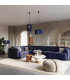 Mula 27cm Pendant Ceiling Light Navy Blue Black 1x E27-14