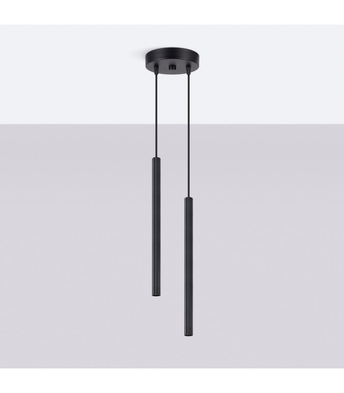 Arche Cluster Pendant Ceiling Light Black 2x G9-2