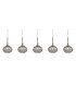 Ceiling Pendant 5 Light G9 Line Antique Brass, Clear Glass - 5
