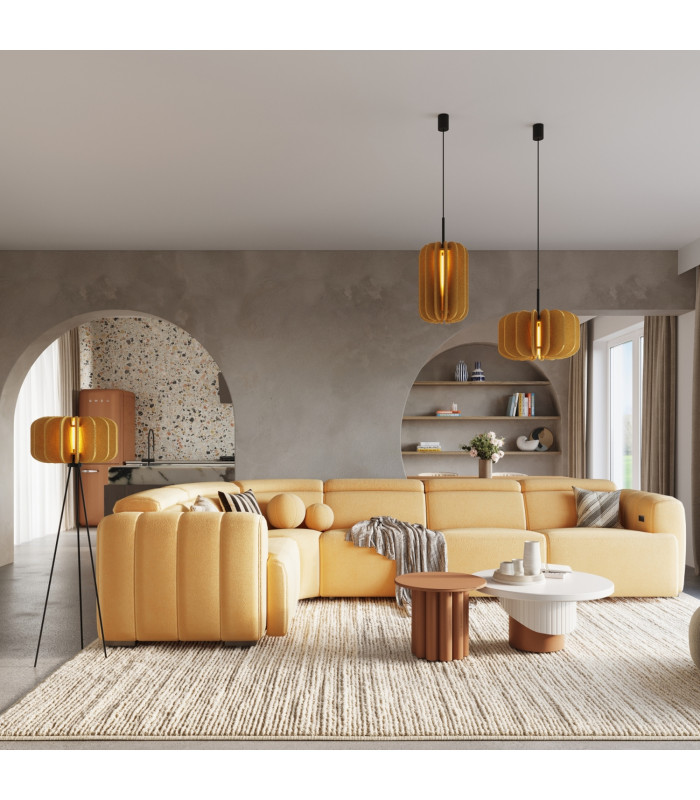 Mula Tripod Floor Lamp Yellow Black 1x E27-13