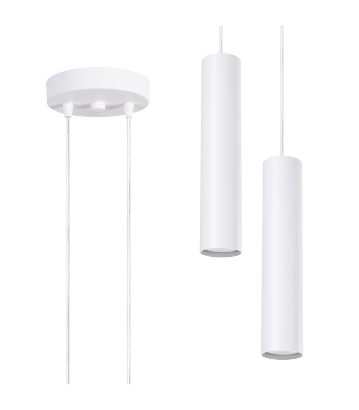 Lagos Cluster Pendant Ceiling Light White 2x GU10-3