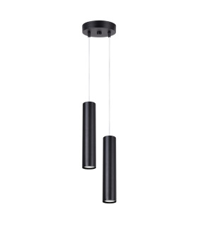 Lagos Cluster Pendant Ceiling Light Black 2x GU10-1