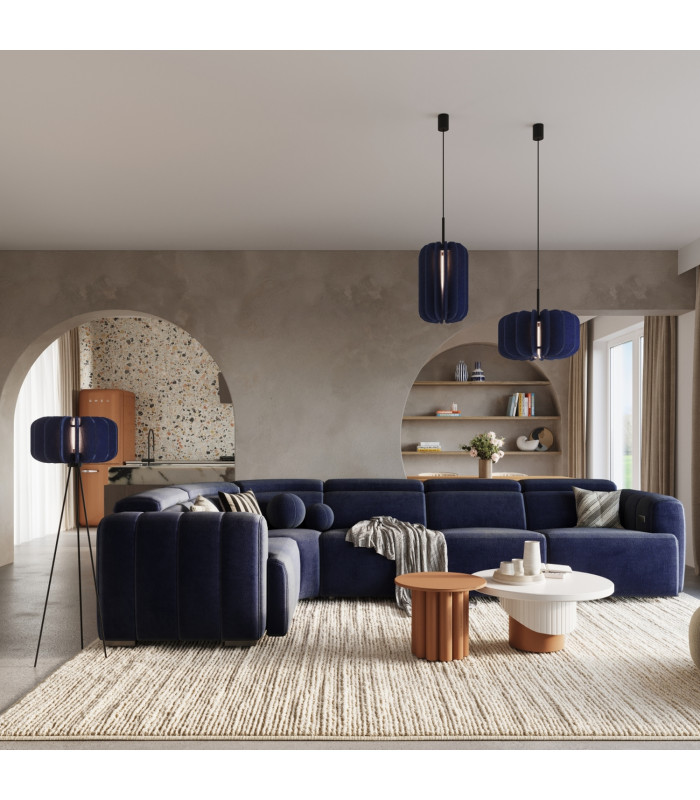 Mula Tripod Floor Lamp Navy Blue Black 1x E27-13