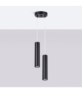 Lagos Cluster Pendant Ceiling Light Black 2x GU10-2