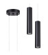 Lagos Cluster Pendant Ceiling Light Black 2x GU10-3