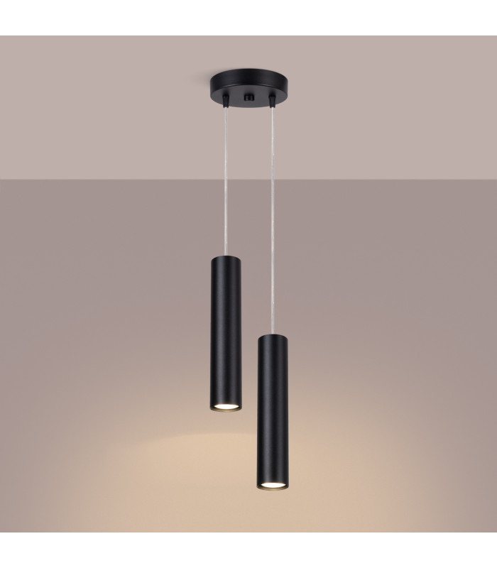 Lagos Cluster Pendant Ceiling Light Black 2x GU10-4