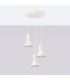Estria Cluster Pendant Ceiling Light Beige 3x E14-2