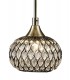 Ceiling Cluster Pendant 5 Light Round Antique Brass, Clear Glass - 8