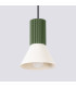 Estria Dome Pendant Ceiling Light Beige Olive Green 1x E14-6