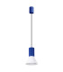 Estria Dome Pendant Ceiling Light White Ultramarine 1x E14-1