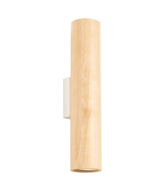 Lino Up & Down Wall Lamp Natural Wood White 2x GU10-1