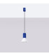 Estria Dome Pendant Ceiling Light White Ultramarine 1x E14-2