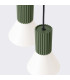 Estria Cluster Pendant Ceiling Light Beige Olive Green 3x E14-7