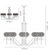 Ceiling Pendant 8 Light Antique Brass, Clear Glass - 3