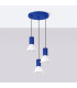 Estria Cluster Pendant Ceiling Light White Ultramarine 3x E14-2