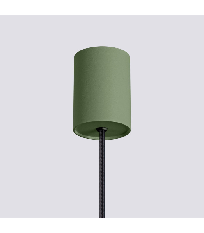 Estria Dome Pendant Ceiling Light Beige Olive Green 1x E14-9