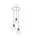 Estria Cluster Pendant Ceiling Light Beige 3x E14-11