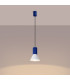 Estria Dome Pendant Ceiling Light White Ultramarine 1x E14-4