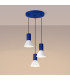 Estria Cluster Pendant Ceiling Light White Ultramarine 3x E14-4