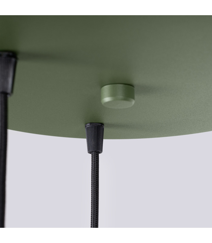 Estria Cluster Pendant Ceiling Light Beige Olive Green 3x E14-9