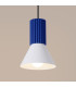 Estria Dome Pendant Ceiling Light White Ultramarine 1x E14-5