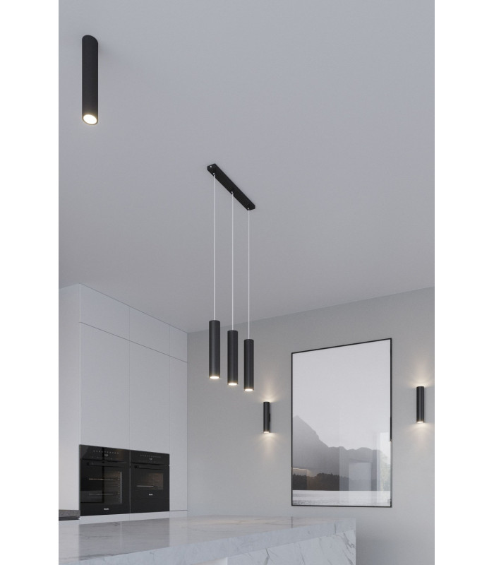 Lagos Cluster Pendant Ceiling Light Black 2x GU10-15
