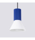 Estria Dome Pendant Ceiling Light White Ultramarine 1x E14-6