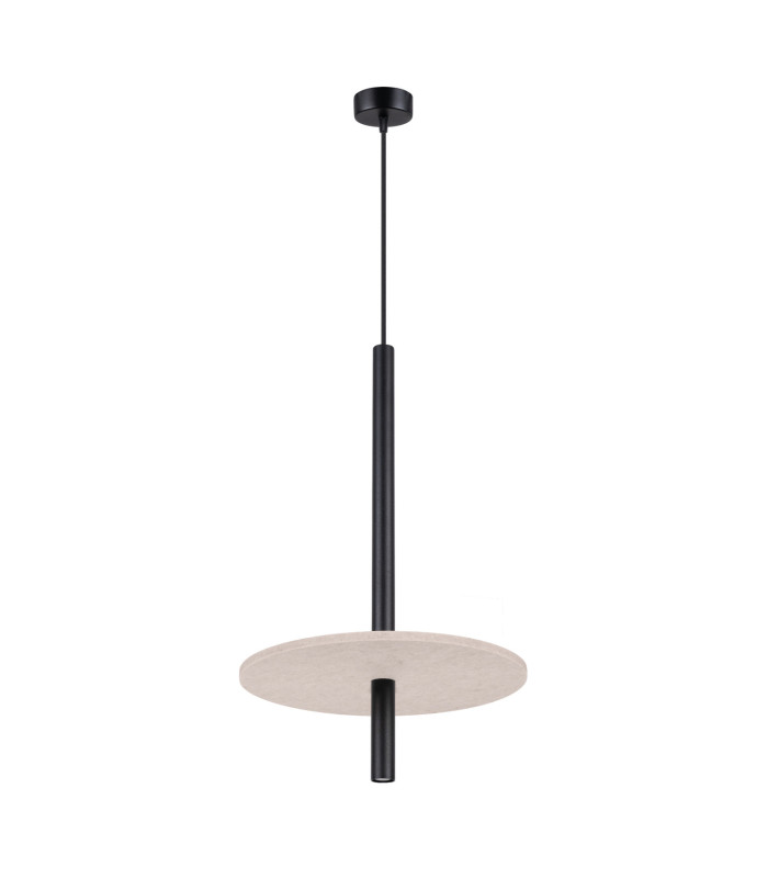 Feltro Slim Pendant Ceiling Light Beige Black 1x G9-1