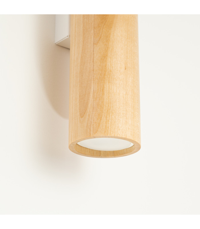 Lino Up & Down Wall Lamp Natural Wood White 2x GU10-5