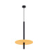 Feltro Slim Pendant Ceiling Light Yellow Black 1x G9-1