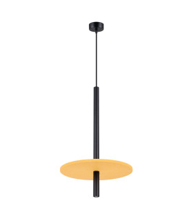 Feltro Slim Pendant Ceiling Light Yellow Black 1x G9-1