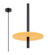Feltro Slim Pendant Ceiling Light Yellow Black 1x G9-3