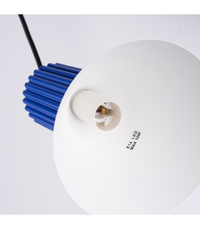 Estria Cluster Pendant Ceiling Light White Ultramarine 3x E14-8