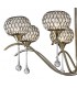Ceiling Pendant 8 Light Antique Brass, Clear Glass - 8