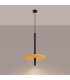 Feltro Slim Pendant Ceiling Light Yellow Black 1x G9-4