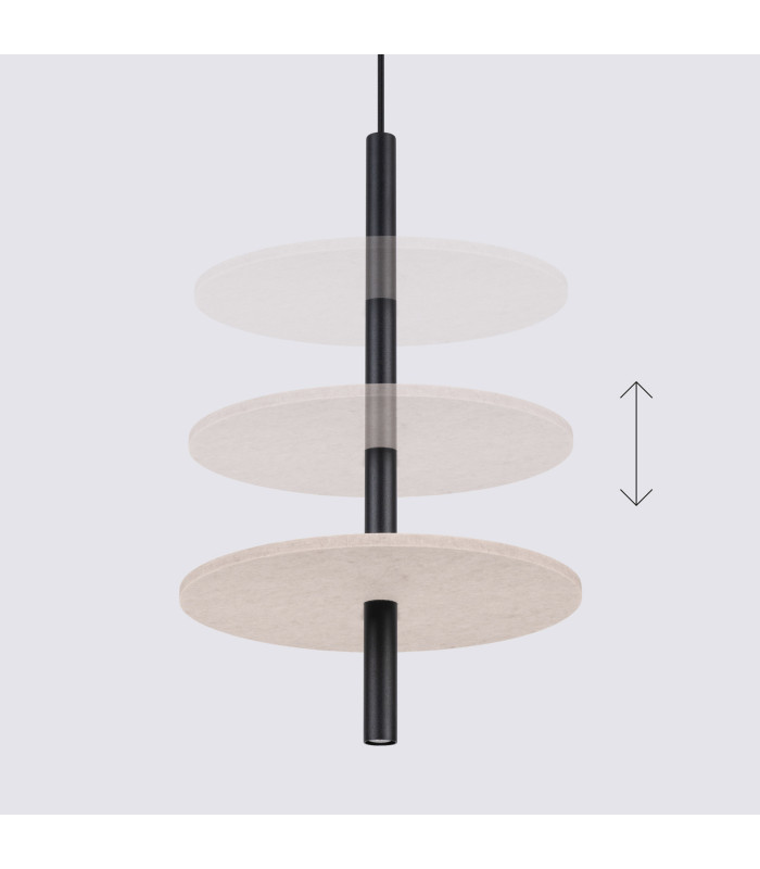 Feltro Slim Pendant Ceiling Light Beige Black 1x G9-5
