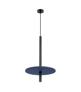 Feltro Slim Pendant Ceiling Light Navy Blue Black 1x G9-1