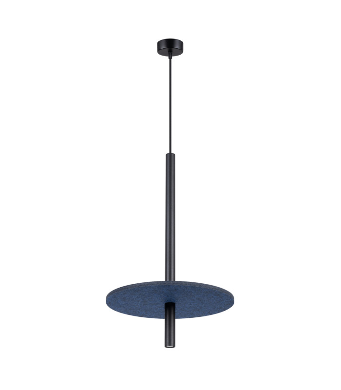 Feltro Slim Pendant Ceiling Light Navy Blue Black 1x G9-1