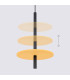 Feltro Slim Pendant Ceiling Light Yellow Black 1x G9-5