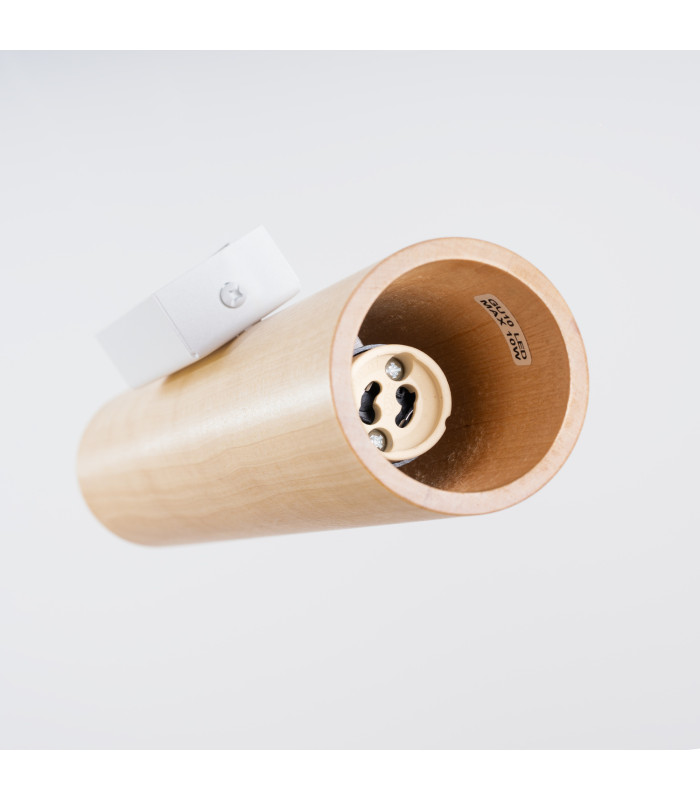 Lino Up & Down Wall Lamp Natural Wood White 2x GU10-8