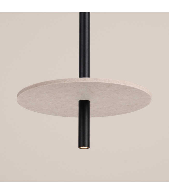 Feltro Slim Pendant Ceiling Light Beige Black 1x G9-6