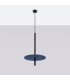 Feltro Slim Pendant Ceiling Light Navy Blue Black 1x G9-2