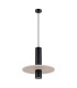 Pelta Slim Pendant Ceiling Light Beige Black 1x GU10-1