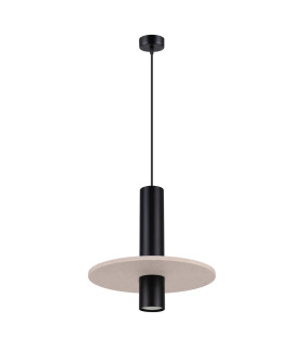 Pelta Slim Pendant Ceiling Light Beige Black 1x GU10-1