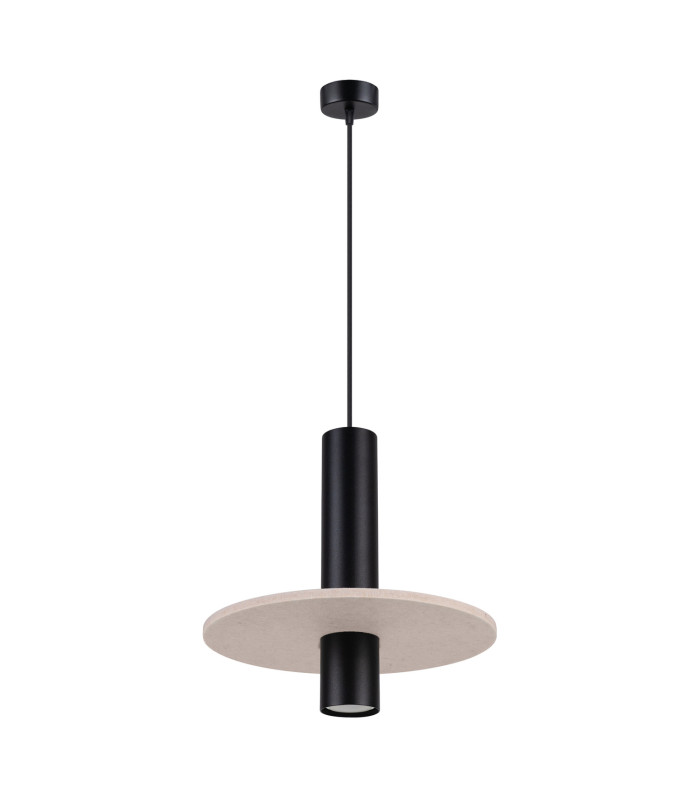 Pelta Slim Pendant Ceiling Light Beige Black 1x GU10-1
