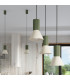 Estria Cluster Pendant Ceiling Light Beige Olive Green 3x E14-15