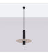 Pelta Slim Pendant Ceiling Light Beige Black 1x GU10-2