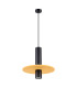 Pelta Slim Pendant Ceiling Light Yellow Black 1x GU10-1