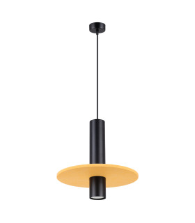 Pelta Slim Pendant Ceiling Light Yellow Black 1x GU10-1