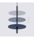 Feltro Slim Pendant Ceiling Light Navy Blue Black 1x G9-5